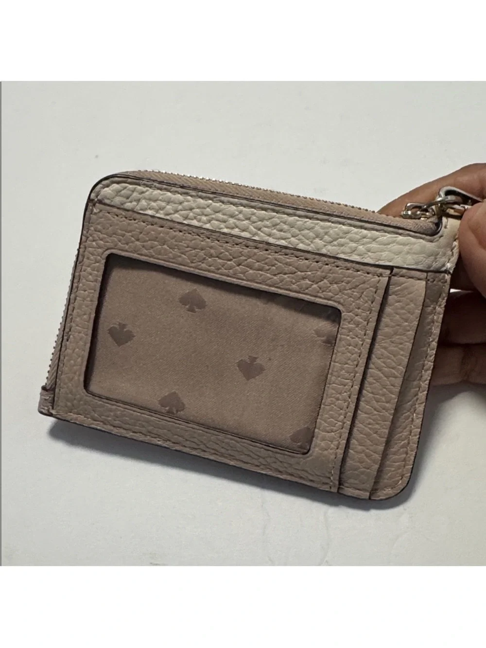 Kate Spade Small Pebbled Leather Card Holder with Zipper